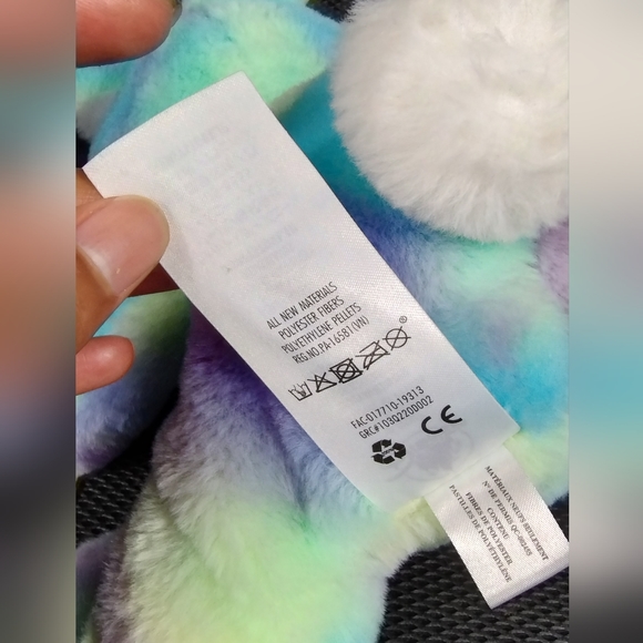 Disney Store 2020 Stitch Easter Bunny Plush Tie Dye Blue 12" - Picture 11 of 16